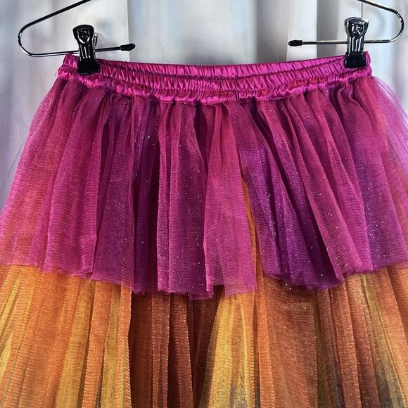 Just Pretend Layered Rainbow Tutu Skirt Ruffle Petticoat Kids One Size Fits Most - Picture 8 of 9